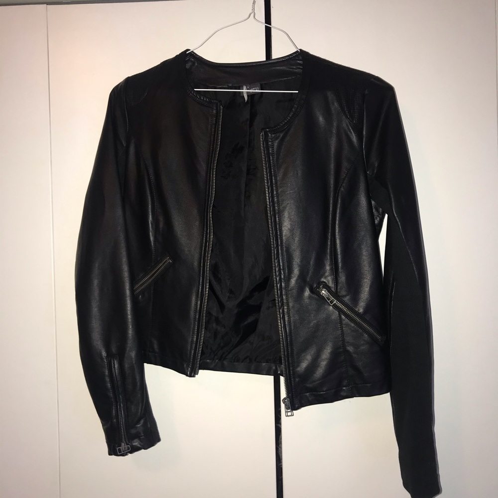 Sparkle & Fade Black Leather Jacket